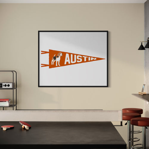 AUSTIN | Beagle Pennant Print 16x20″