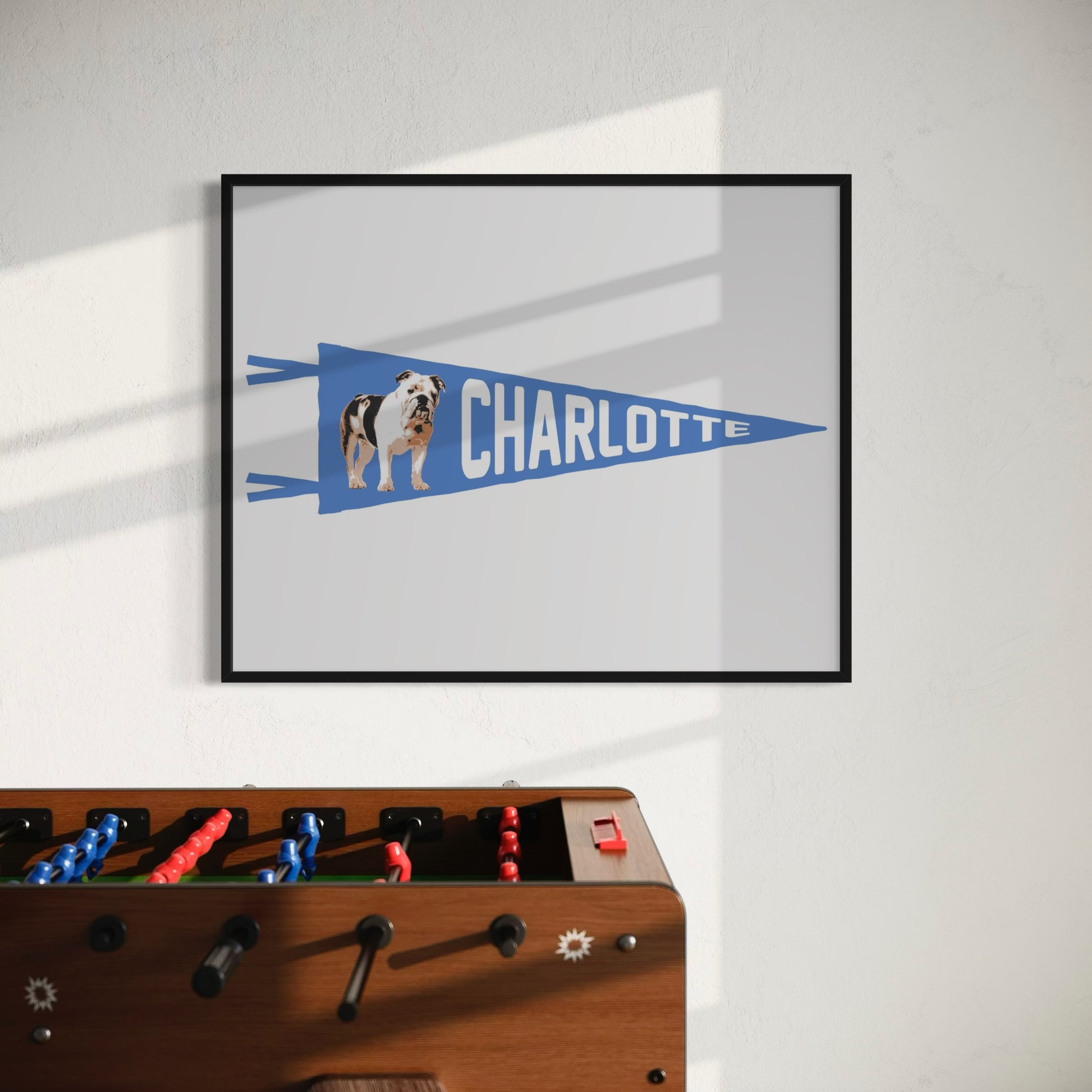 CHARLOTTE | English Bulldog Pennant Print 16x20″