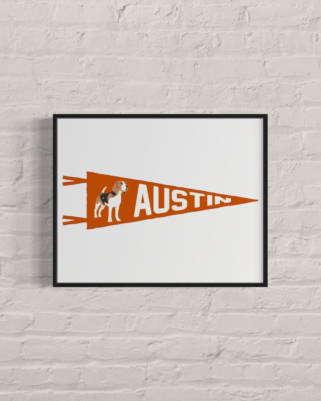AUSTIN | Beagle Pennant Print 16x20″