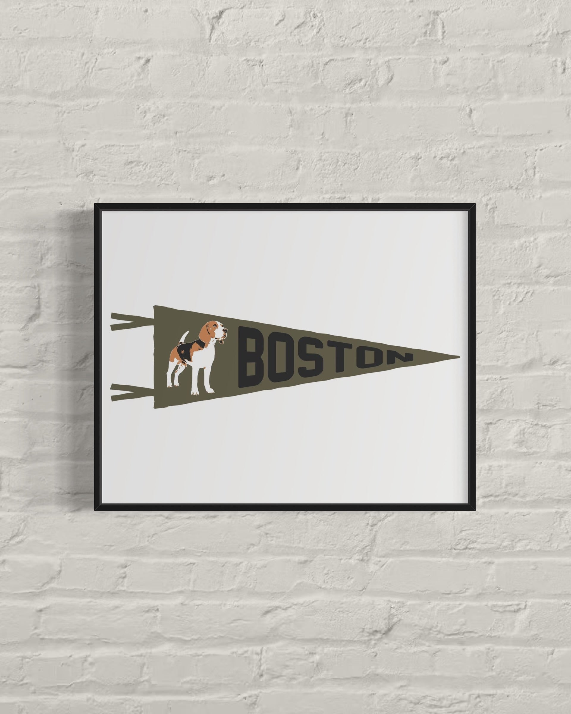 BOSTON | Beagle Pennant Print 16x20″